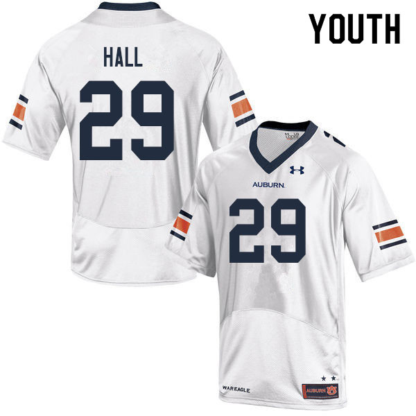 Youth Auburn Tigers #29 Derick Hall White 2019 College Stitched Football Jersey